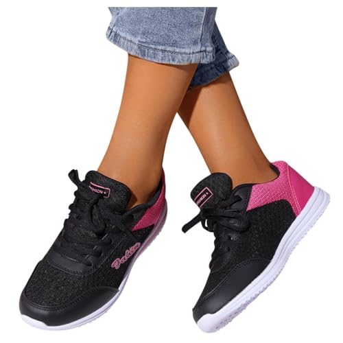 Orthopedic Bowling Shoes for Women,Comfortable Breathable Lightweight Soft Soles Mesh Athletic Non Slip on Sneakers Womens Wide Width Arch Support Foam Cushion Low Top Walking Nurse Shoes4