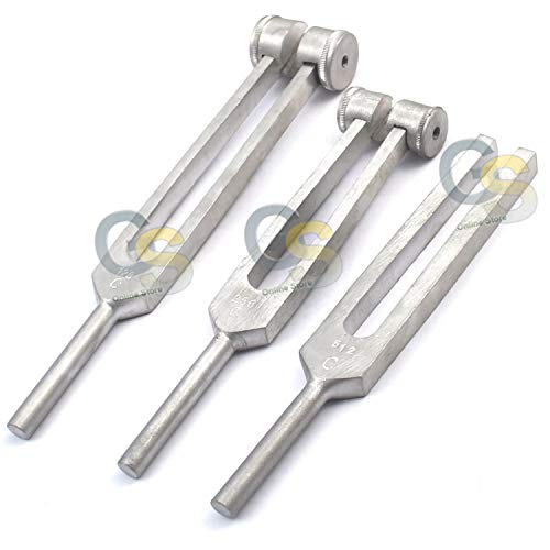 G.S Set of 3 PCS Aluminum Sensory Tuning Forks C 128 256 512 Best Quality