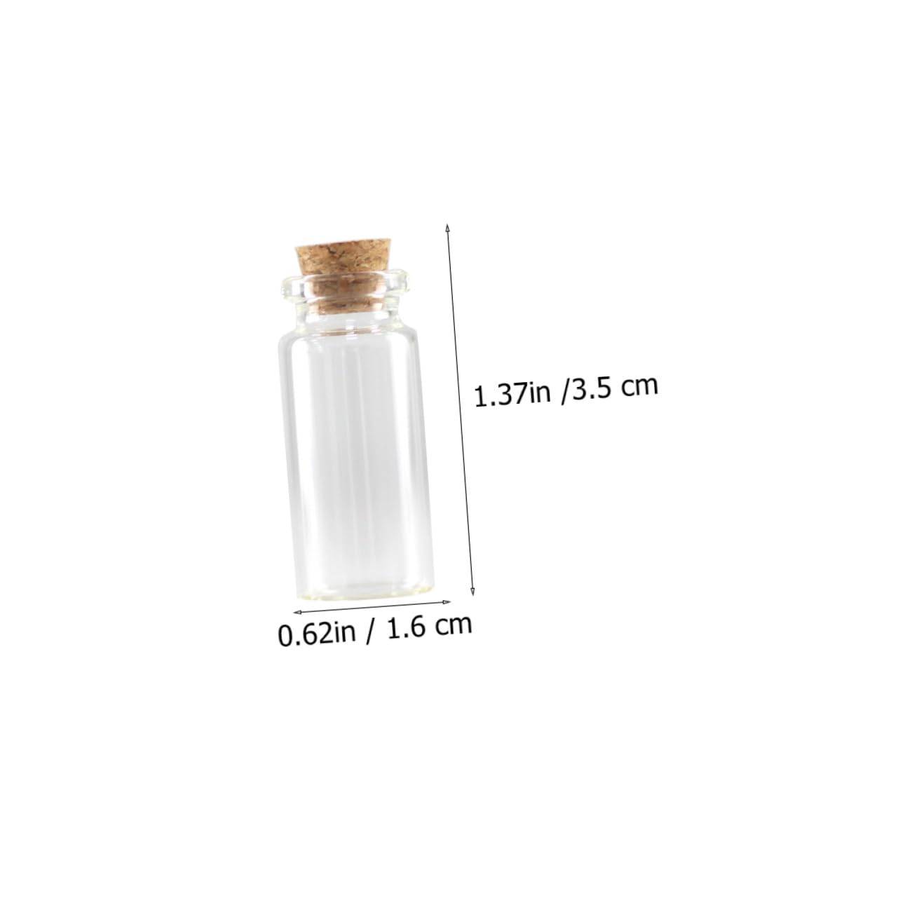 Toyvian 100 Stück Kleine Transparente Glasflaschen mit Holzkorken 3 Ml Aufbewahrungsflaschen für Selbstgemacht Schmuckfläschchen Geschenkbehälter Umweltfreundliches Material