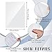 Gueevin 100 Pcs 8.5 x 11 Inch Self Adhesive Display Pockets Peel and Stick Clear Paper Sleeves Wall and Door Communication Clear Adhesive Sheet Protector Letter Size Plastic Sheet Protectors