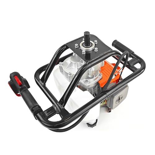 NEOTEC 72CC Ice Auger Post Hole Digger Drill 2-Stroke Gas Powered 6" 10" Earth Auger Drill Bits, Garden Tools Petrol Drill Borer for Garden Lawn Ice Fishing - Thumbnail 7
