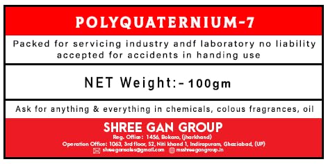 R-Tree Select - Polyquaternium-7, 100GM Cosmetics grade, Excellent conditioning, anti-static agent, moisturization Skin & hair for all skincare and hair care products