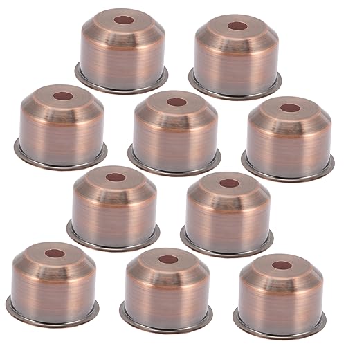 QUMIIRITY 10pcs E27 Lamp Holder Cups DIY Lighting Lamp Accessories Iron Craft Cup Set Ceiling Light Socket Cover Table Base Cover