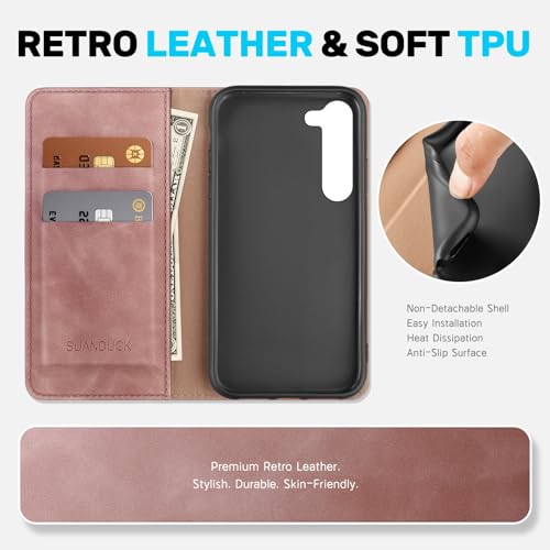 Housse Samsung S23 cuir Or Rose chic et protection intégrale antichoc