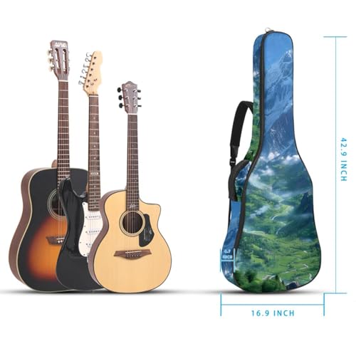 Housse de guitare acoustique imperméable 101,6 cm avec poches multicolore