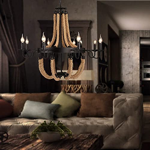 Suspension corde de chanvre E14 pour illuminer chaleureusement la table à manger - 3