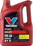 Valvoline Olio maxLife 5W-40 4L Lubrificante Auto Sintetico di alta qualità con formulazione per estendere la durata del motore
