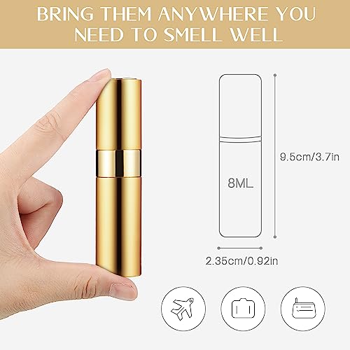 Tessco for you 35 Pieces 8ml Travel Refillable Perfume Bottles Mini Cologne Perfume Spray Bottle Empty Pocket for Travel and Outgoing Pocket Cologne Sprayer2