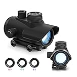 AOMEKIE Airsoft Red Dot Sight Reflex Sight Rifle Scope 30mm Multi-Coated Lens with 22mm/11mm Weaver Picatinny Rail Mount for Hunting