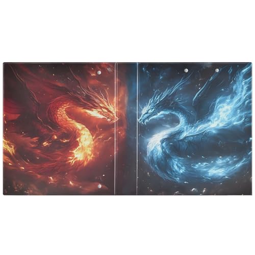 Image of SsangYong 3 Ring Binder with 2 Interior Pockets 1.5 inch Binders 3 Ring Heavy Duty Fit 8.5 inch x 11 inch Letter for Office School, 2 Pack