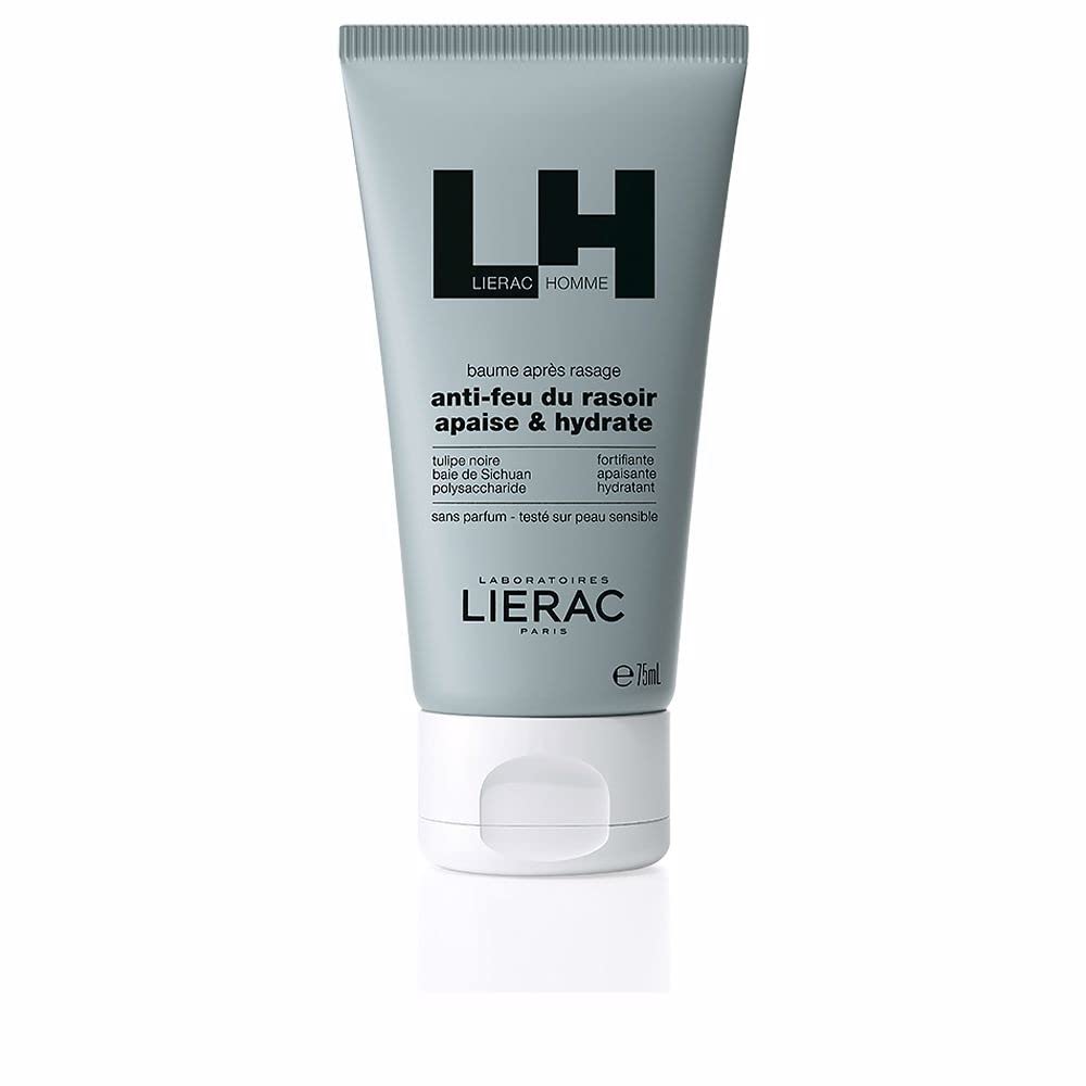 Lierac Homme Balsamo Dopobarba Anti-irritazioni, Idratante e Lenitivo, per Tutti i Tipi di Pelle, Formato da 75 ml