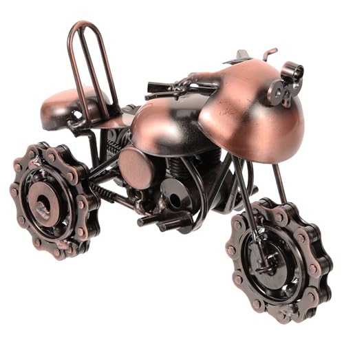 Moto en fer marron rétro Anneome : un artisanat exquis pour votre bureau