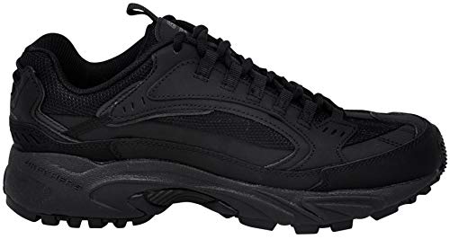 Skechers Tênis masculino Stamina Nuovo, Preto/preto, 12 Wide