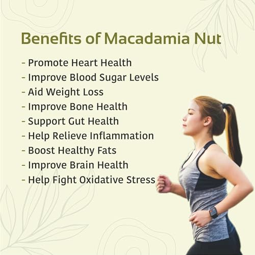Image of NUTTY ORGANICS Macadamia Nuts - 100G From Aaustralia (Grade A ++ Nuts, Premium Jumbo Size)