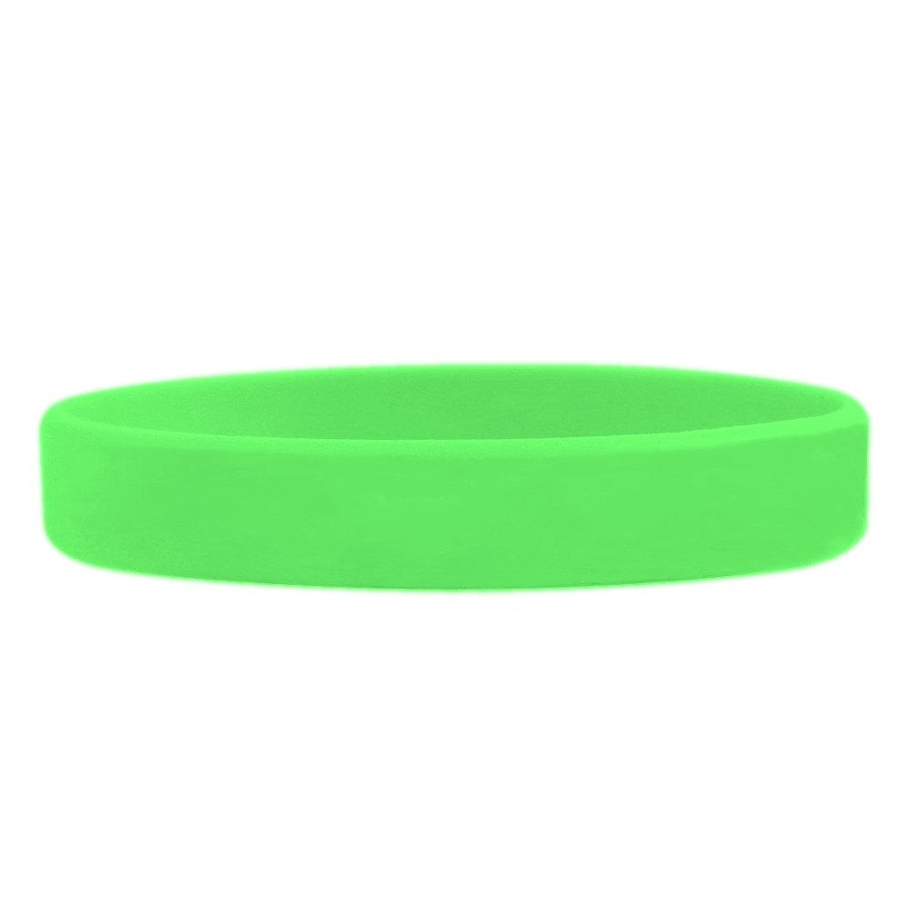 SayitBands 1 Custom Light Green Debossed Silicone Wristband