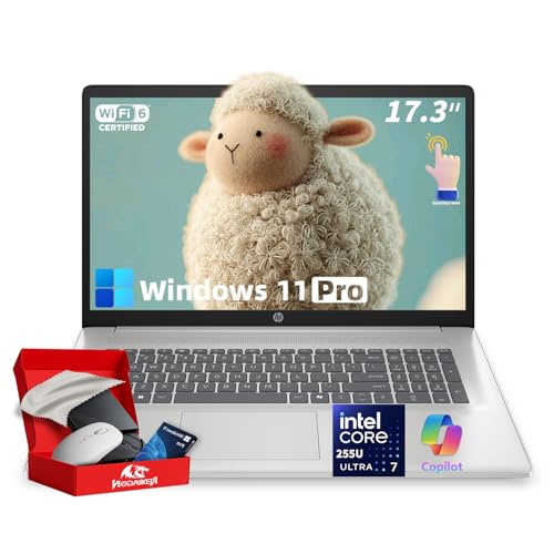 HP �t���b�O�V�b�v 17.3�C���` �^�b�`�X�N���[���m�[�g�p�\�R�� - HD+�A���`�O���A�f�B�X�v���C�AAMD Ryzen 5 7530U�AAMD Radeon Graphics�A16GB RAM�A512GB�A�e���L�[�p�b�h�A�A�N�Z�T���[�t�� Windo