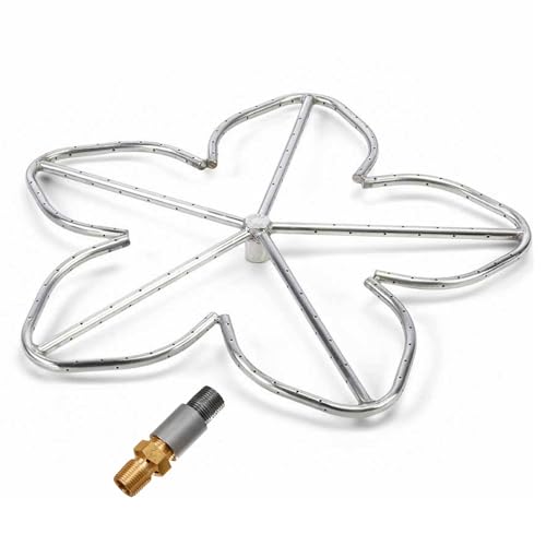 HPC Fire Penta Fire Pit Burner (PENTA18-LP), 18-Inch, Stainless Steel, Propane Gas