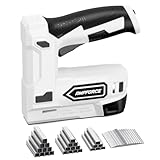 AMPFORCE Electric Staple Gun, 2 in 1 Lithium-ion Electric Stapler, 4V Cordless Brad Nailer Kit with Staples Nails, USB Charger, Power Tacker for Upholstery, Material Repair, Carpentry, DIY