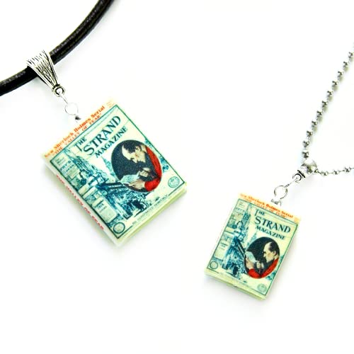 Valley of Fear Sherlock Holmes Arthur Conan Doyle Clay Mini Book Pendant Necklace Cord Chain Unisex