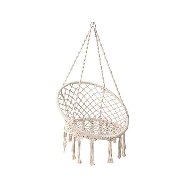OUTLIV. Capri Hängesessel, Hängestuhl, Hängekorb Ø 82/62 cm aus Bambus/Rope in Natur - Outdoor Schaukel, Sessel für Garten, Terrasse, Balkon