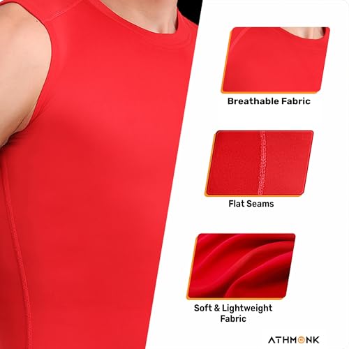 Image of Compression Vest Tank Body Shaper Without Sleeve for Men - Gym Shirt for Men Men Shapewear - Keep Dry Tight Skin Fit - Breathable Inner for Men Sports Wear Workout Gym Sports