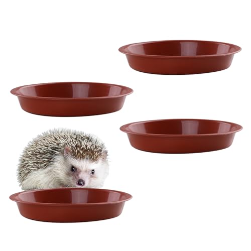 4 ciotole per riccio per cibo e acqua, stazione di alimentazione per riccio per cibo e acqua, piatti in plastica da giardino per fauna selvatica, ciotola per acqua per uccelli selvatici, design a