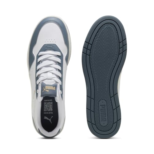 PUMA Erwachsene Court Classic Sneakers 43, White Evening Blue – Ansicht 4