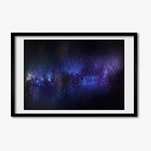 Cadre en bois de qualité Tulup 60x40 avec affiche artistique de galaxie moderne