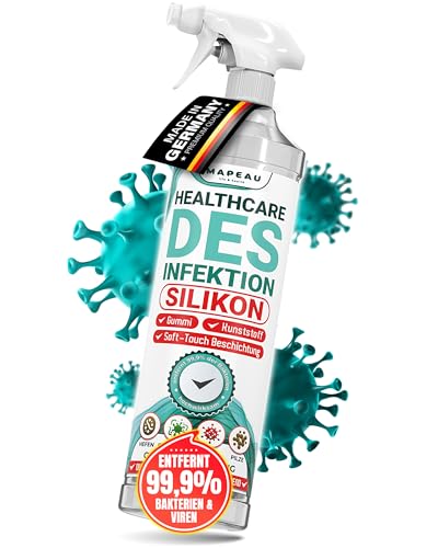 Mapeau CPAP Desinfektion Spray, 500ml Geruchlos Silikon Desinfektionsmittel für CPAP Reiniger und Sauerstoffzubehör aus Silikon, Gummi, Kunststoff