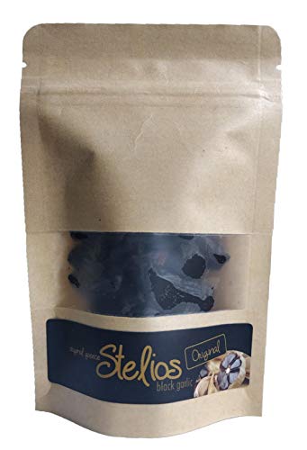 Ajo negro pelado orgánico envejecido durante 90 días, vegano, sin OMG, sin gluten, 80 g