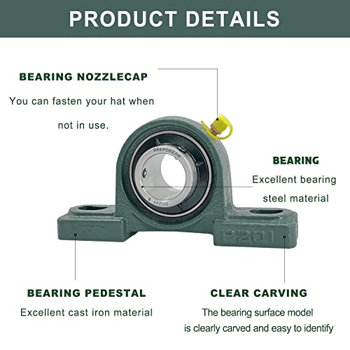 2Pcs Ucp201-8 Pillow Block Bearing With 1/2" Bore Mounted Pillow Block Bearings 1/2" Inch Chrome Steel Bearings Self-Alignment… #TOP3