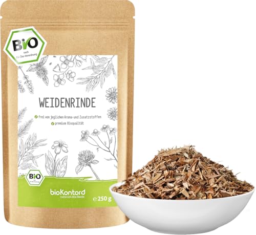 Weidenrinde BIO - Salix alba Tee geschnitten und getrocknet - loser Weidenrindentee bio von bioKontor (250 g)