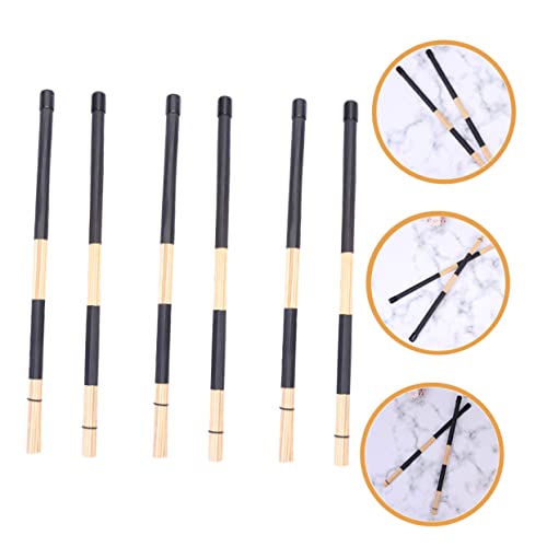 Baquetas ligeras de bambú para percusión 3 pares miniatura 3
