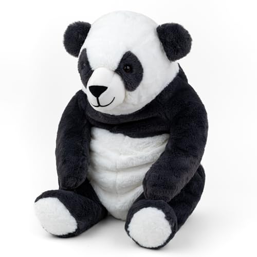 Image of Mirada Big Panda Soft Plush Toy | Black Stuffed Animal for Kids & Panda Lovers | Adorable, Cuddly, Cute Birthday Gift - 35 cm