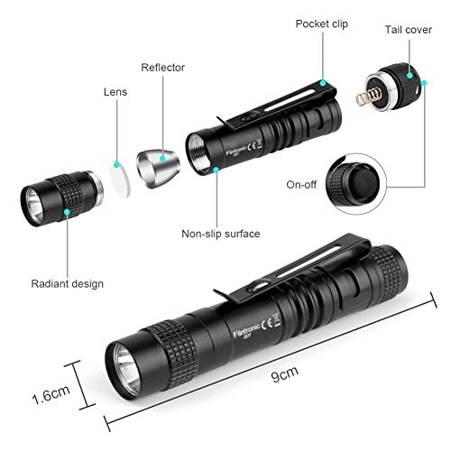 Flintronic LED Mini Taschenlampe - 200 Lumens Pen Light, Wasserdicht Stift Licht für Camping/Wandern/Haushalt, 1*AAA-Batterien (Nicht Enthalten) – Bild 6