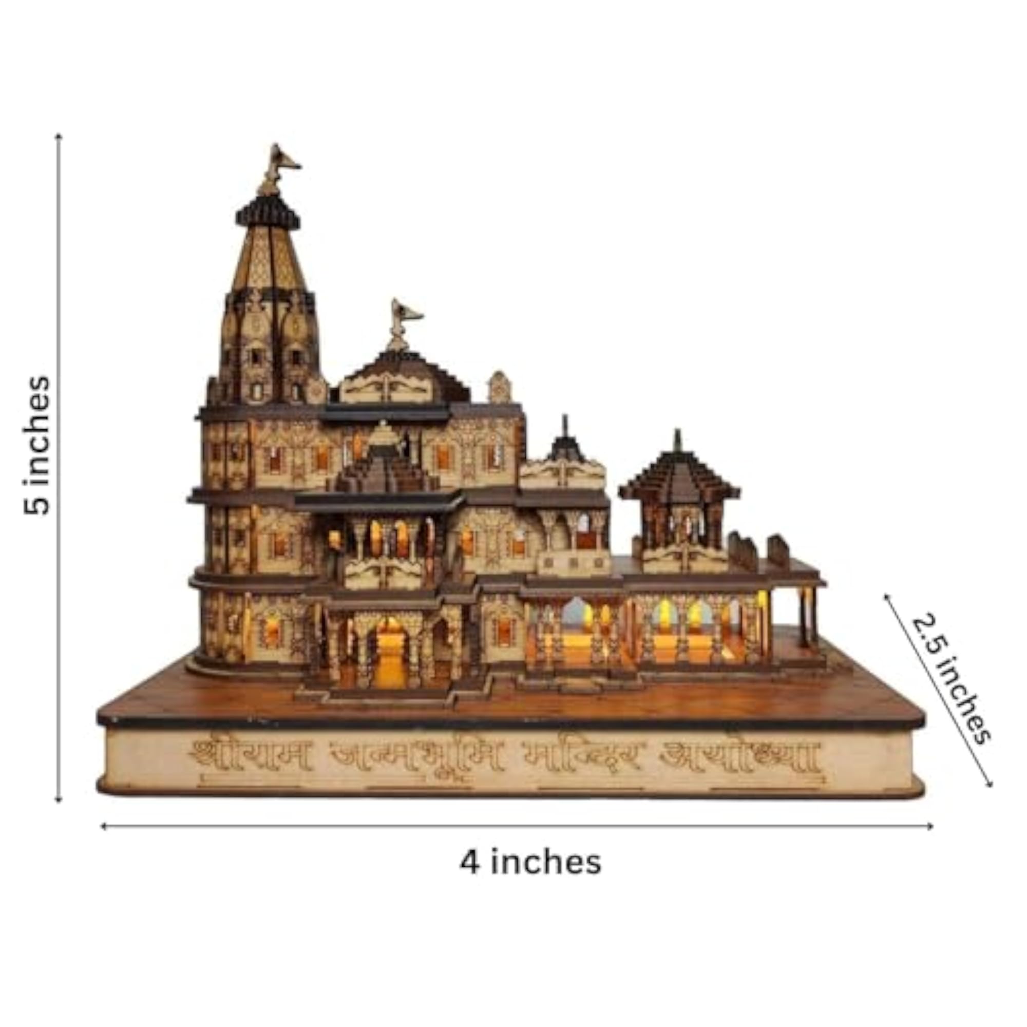 Shree Ram Mandir Ayodhya Wooden Temple Model