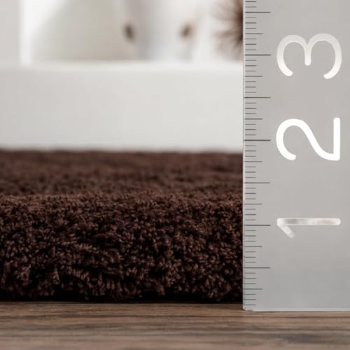Image of 3D Shaggy Polyester Carpet Rug Runner Area Mats for Bedroom /Living Area /Home with Anti Slip Backing Soft /Fluffy Hight Pile - (3D Coffee B, 2x10 feet)