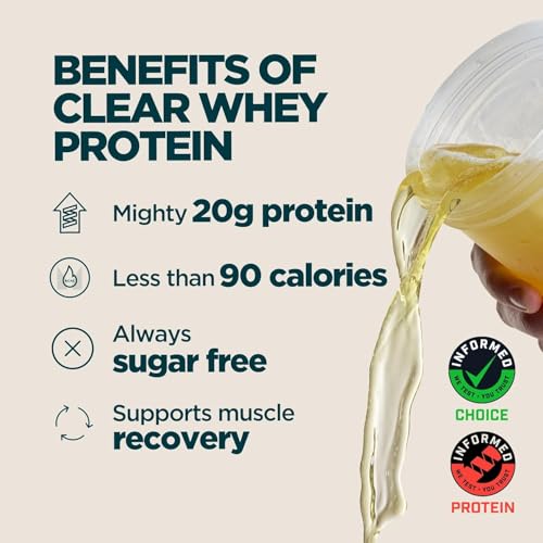 Image of Myprotein Clear Whey Isolate Protein Powder, 20 Servings (1.1lbs) Orange Cream, 20g Protein per Serving, Naturally Flavored Drink Mix, Daily Protein Intake for Superior Performance