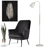 Luminária Abajur De Chão Pedestal Articulada Flexível 1,60m Escritório Estilo Clássica Iluminação Direcionável, Design Sofisticado e Máximo Conforto Visual (Branca)
