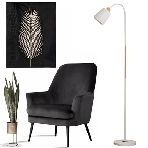 Luminária Abajur De Chão Pedestal Articulada Flexível 1,60m Escritório Estilo Clássica Iluminação Direcionável, Design Sofisticado e Máximo Conforto Visual (Branco Claro)