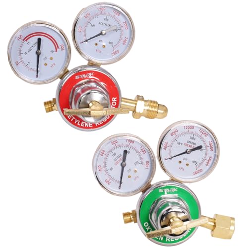 Stark USA Portable Oxygen Acetylene Welder Include Nozzles Cutting Torch, Gauge, Regulators Set With 15'ft Hose, Carrying Case