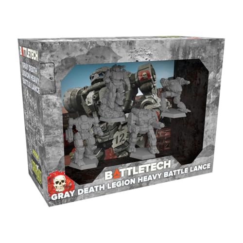 Catalyst Game Labs BattleTech | Miniatures | Gray Death Legion Heavy Battle Lance | Expansion | Miniature Game Ages 14+