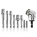 Kit Composto Da Un Adattatore Angolare Da 105° Per Avvitatore Elettrico O Trapano + 8 Adattatori A Sgancio Rapido Per Chiavi A Bussola Con Sezione Esagonale Da 1/4" 3/8" 1/2"