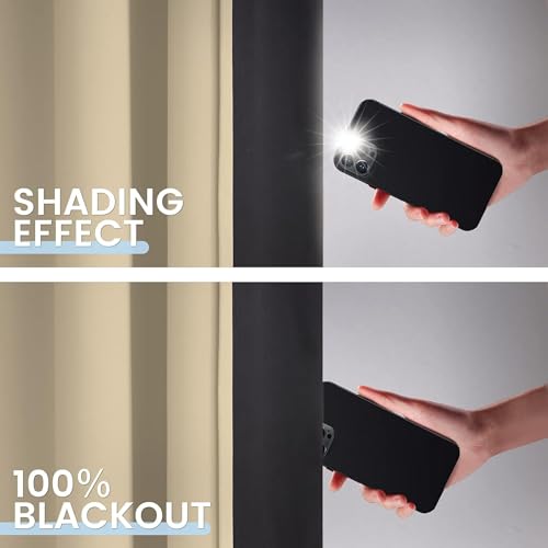 Image of Galaxy Home Decor Premium True Blackout Curtains for Window 4 Feet Long 100% Light Block | Thermal & Noise Insulation | Black Back Coating | Pack of 1 | Gold