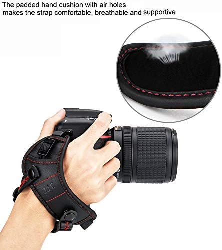 JJC DSLR Camera Hand Strap with U Plate Compatible with Nikon D850 D810 D750 D610 D7500 D7200 D7100 D5600 D5500 D3500 D3400 Canon 6D Mark II 7D Mark II EOS 5D Mark IV III 5Ds 5DsR 80D 77D 70D 60D