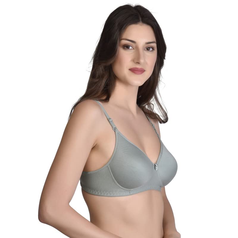 Image of Women's Cotton Lightly Padded Non-Wired T-Shirt Bra Pack of 2 (Reg HC-P2 Multicolor 30)