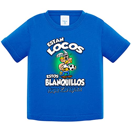 Camiseta bebé parodia de Asteris para aficionados al fútbol de Zaragoza - Azul Royal, 1 año