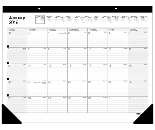 Office Depot® Brand Large Monthly Desk Pad Calendar, 22