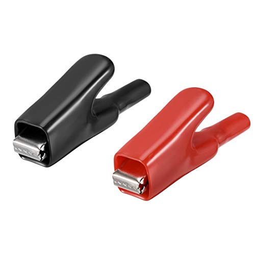 Image of uxcell 2pcs 50A Heavy-Duty Alligator Clips,Battery Crocodile Electrical Test Clamps,Battery Charger Clamp for Car Auto Vehicle