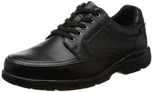 [ワールドマーチ] 防水 防滑ソール 本革 ビジネス カジュアルシューズ 4E WM3113IE ブラック 25 cm